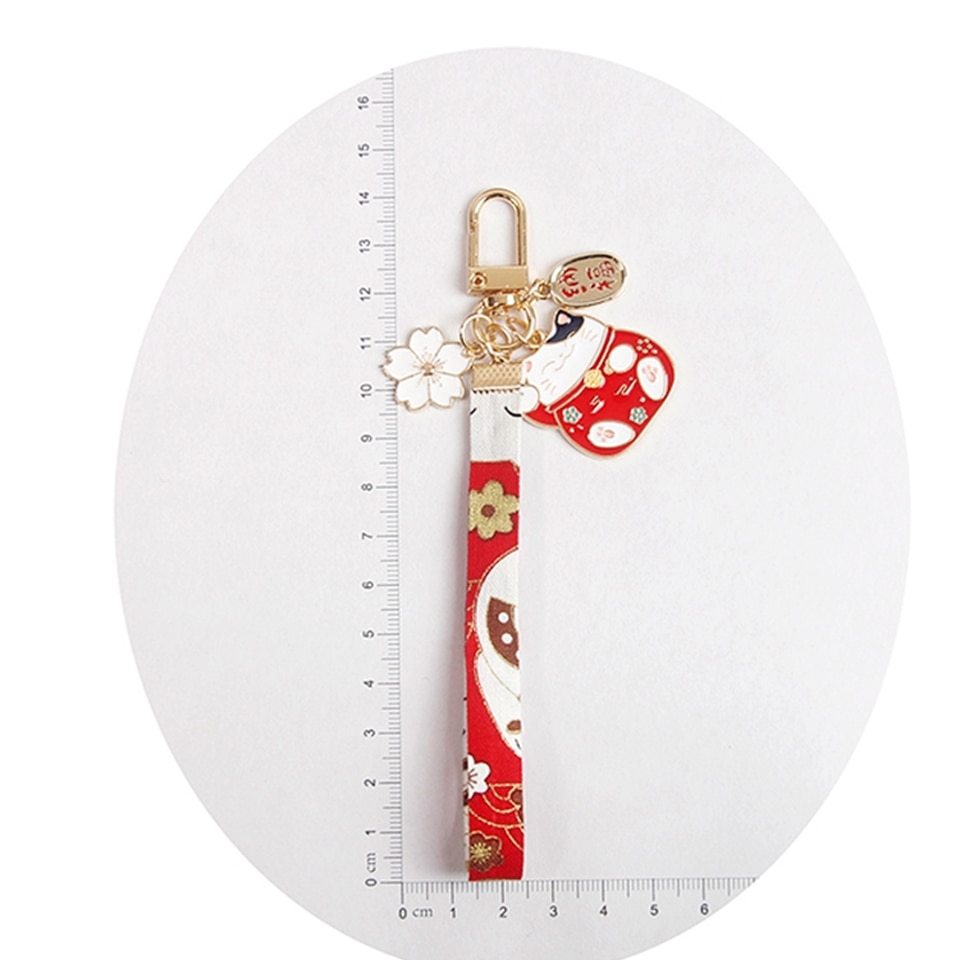 Japanese Smart phone Strap Lanyards for iPhone Samsung Keys Decoration Daisy Tassel Cat Mobile Phone Strap Rope Phone Charm