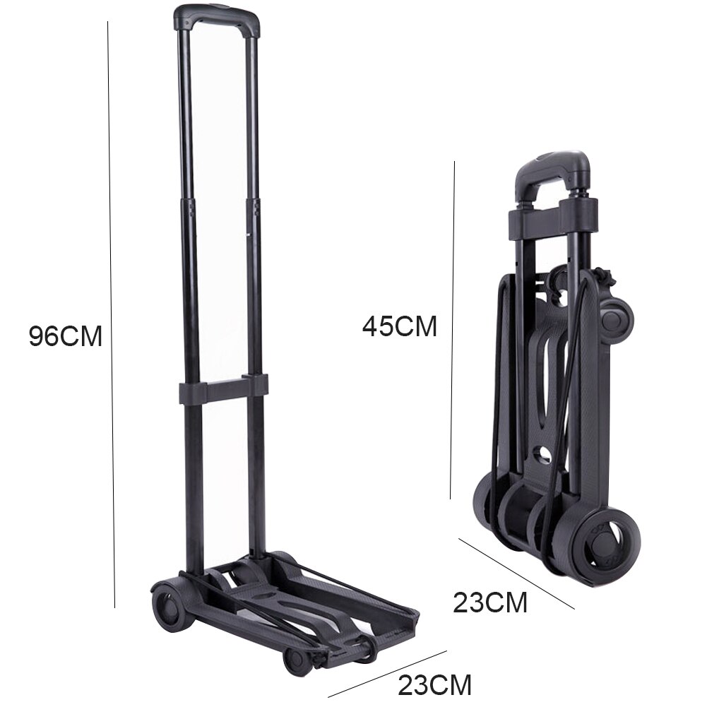 Carrinho de bagagem portátil do carro da liga de alumínio do reboque do curso dobrável carrinho de bagagem do agregado familiar carrinho de compras do carro