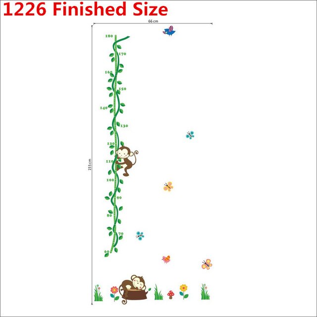 Jungle Monkey Tree Animlas Forest Wall Sticker Decorative Poster For Kids Baby Nursery DIY Home Decor Decal Mural Children: H01226