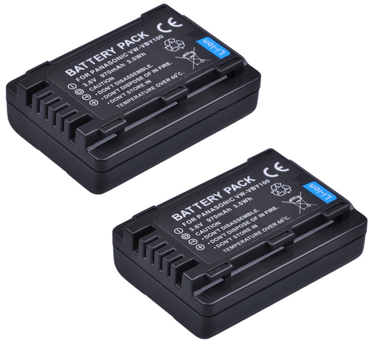 Batterij Voor Panasonic HC-V110, HC-V130, HC-V160, HC-V160K, HC-V201, HC-V201K, HC-V210, HC-V210K, HC-V210M Full Hd Camcorder
