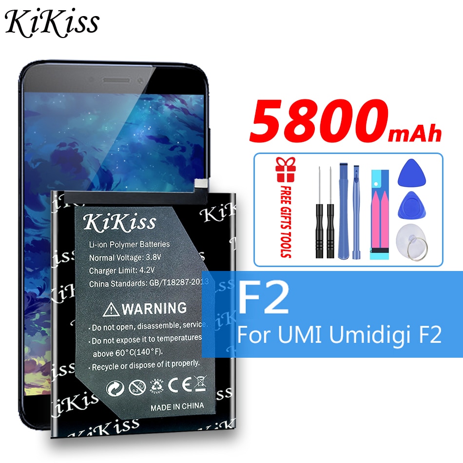 Voor Umi Umidigi 5800Mah Batterij Voor Umi Umidigi F2 Telefoon Vervanging Backup Batteria Voor Umi Umidigi F 2 UmidigiF2