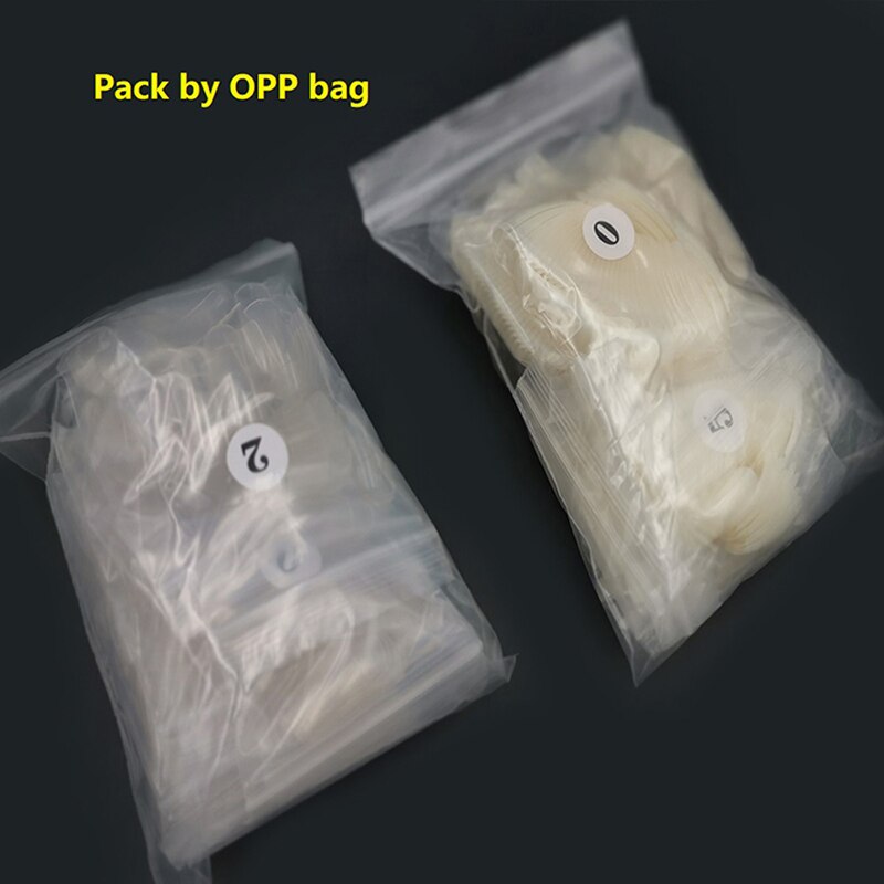 Plastic Nails 500Pcs Clear Nail Tips C Shape Faux Ongle French Manucure Medium Nails Dual Form Nail System Kit