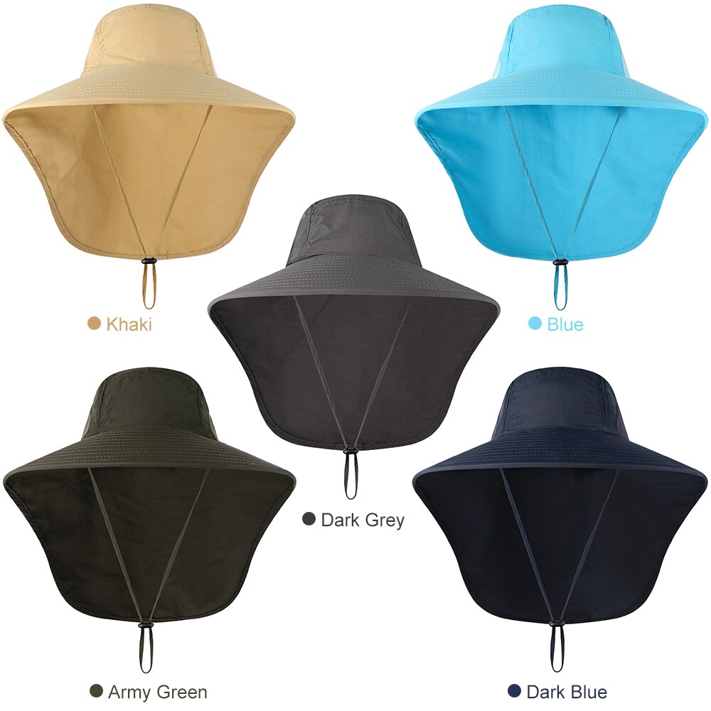 Wide Brim Unisex Sun Hat Fishing Cap with Neck Flap for Travel Camping Hiking Boating fishing cap Carp Fishing Pesca