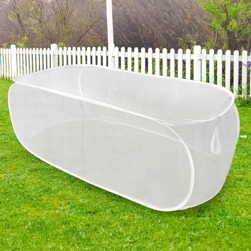 Foldable Plant Protection Netting Raised Beds with Ground Stakes Mesh Plant Cage Bird Control Garden Trellis Netting