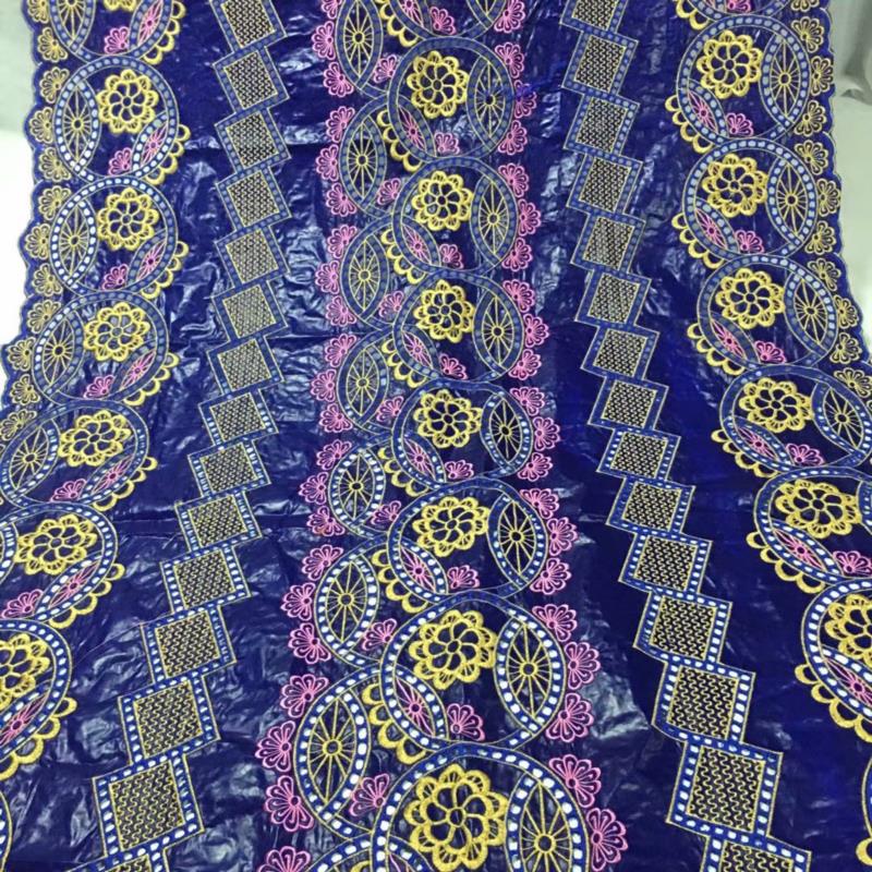 Embroidery African Bazin Riche Fabric Cotton Basin Brode 5Y Perforated Nigerian Brocade Tissu French Woman/Man's Dress Material: s4