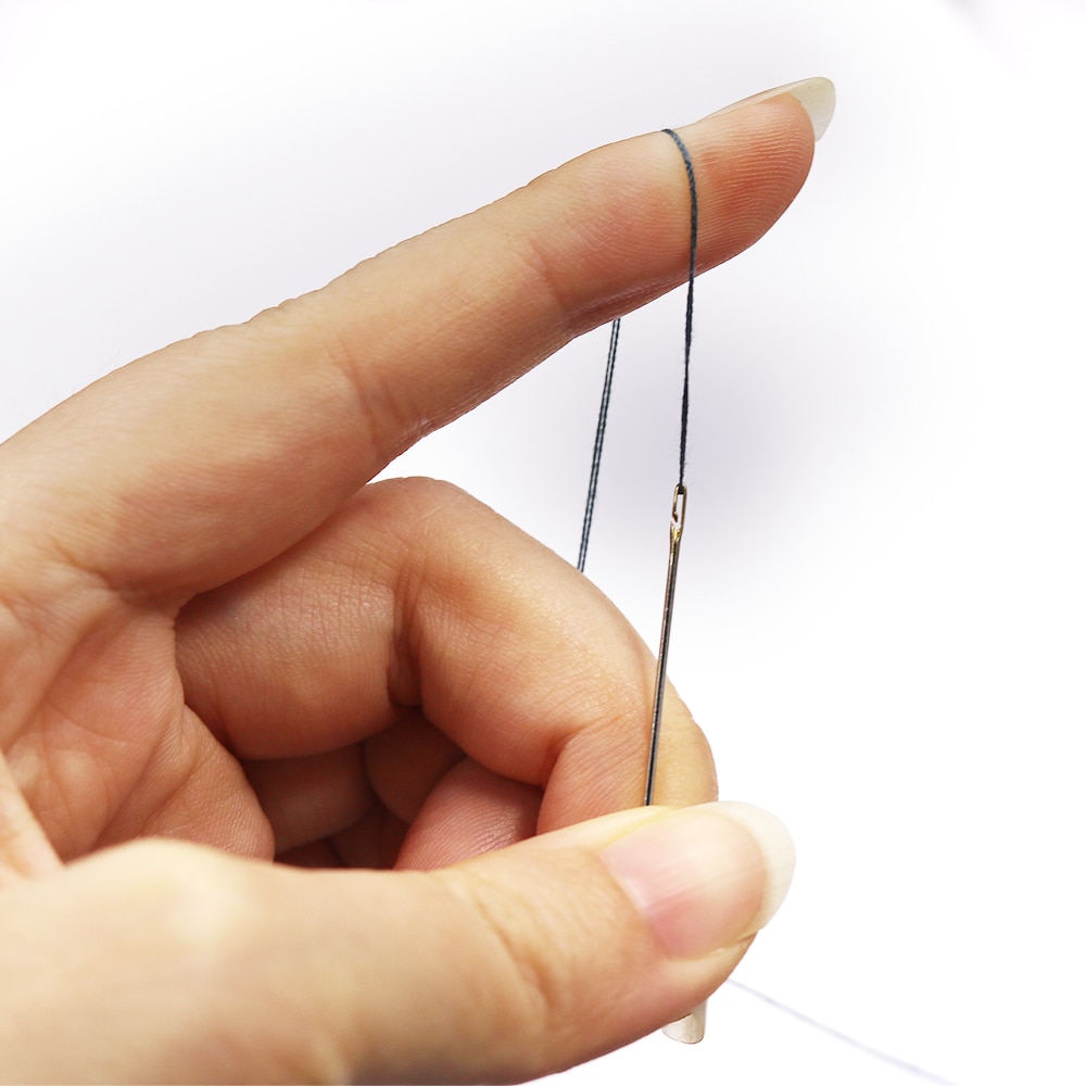 500M Sewing Thread Polyester Thread Strong And Durable Sewing Spools with 12pcs Self Threading Needles for Hand Needlework