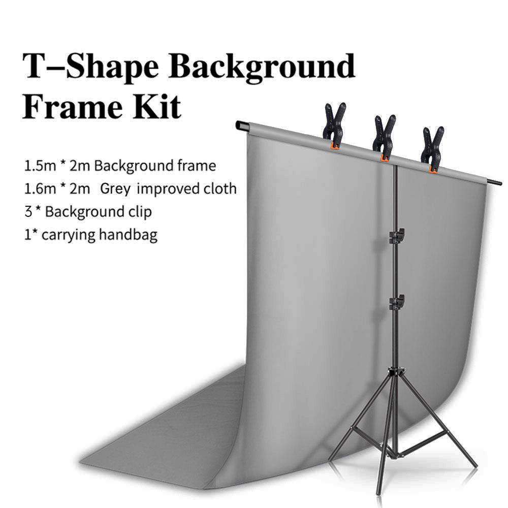 SH T-vormige achtergrondstandaardkit met achtergronddoek Video Chroma Key Green Screen Frame Stand voor fotografie Fotostudio Props: VIOLET/Viooltje
