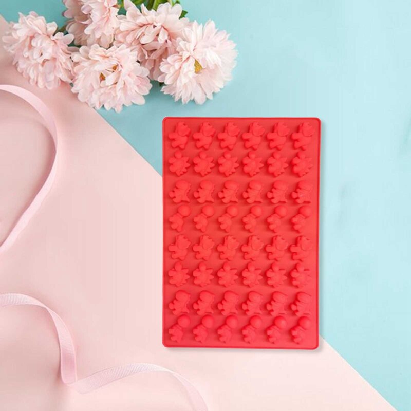 Cute Little Dinosaur Silicone Molds Chocolate Mould Ice Tray Mould Soft Candy Mould With Dropper DAG-ship