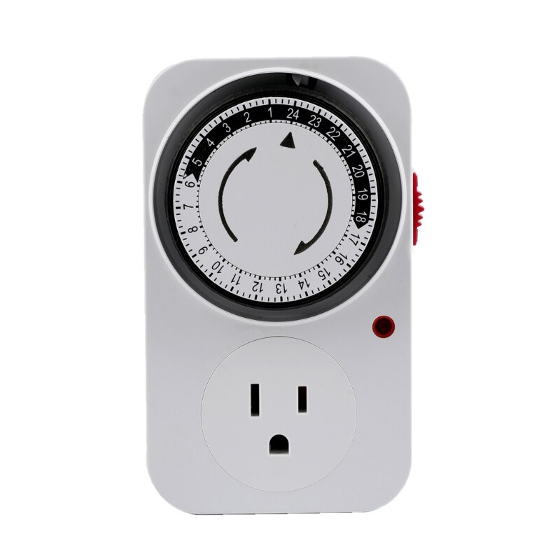 24 Hour Cyclic Timer Switch Kitchen Timer Outlet Loop Universal Timing Socket Mechanical Timer UK EU US Plug: US