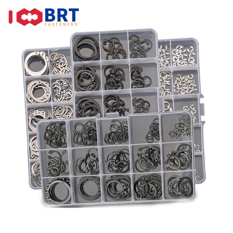 As Behoud Combinatie C-Type Borgring Elastische Snap Ring E Clip Washer Assortiment Kit Voor Externe