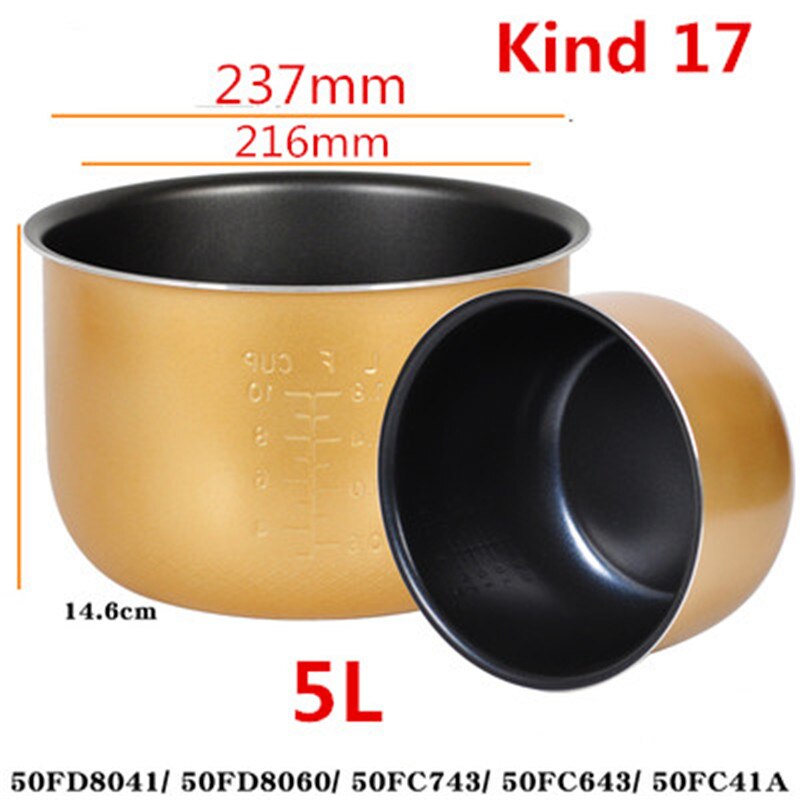 Reiskocher Liner für SUPOR Druck Herde Lnnenstadt Topf Reiskocher Kochtopf Schwarz topf Inneren Topf Nicht-Stock topf Innen Topf