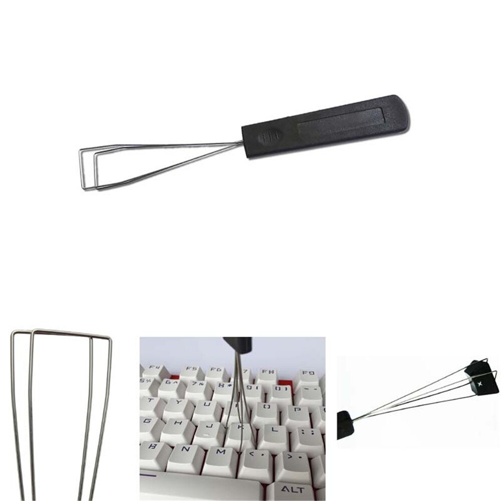 1pc nyttige fjernelse af tangenter til tastaturnøgler med aflæsningsstål rengøringsværktøj keycap starter tastatur støvsugerhjælpemiddel
