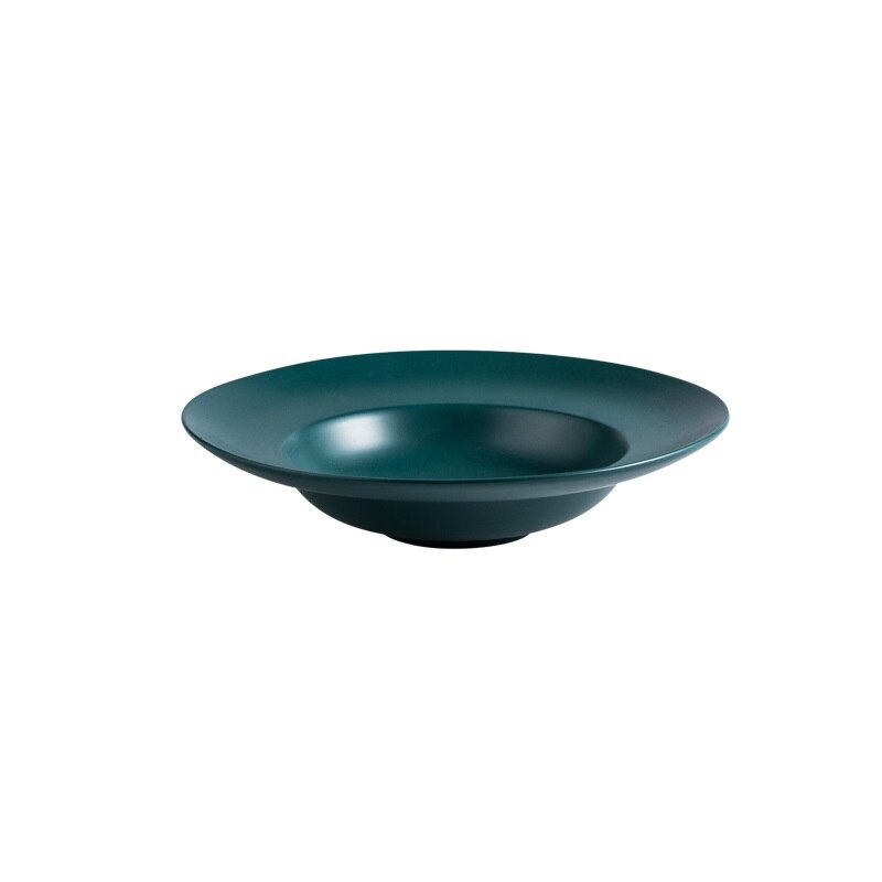 CHANSHOVA couleur unie mat fait à la main bol en céramique bol à nouilles assiettes à salade en porcelaine assiette à soupe ustensiles de cuisine G207: green