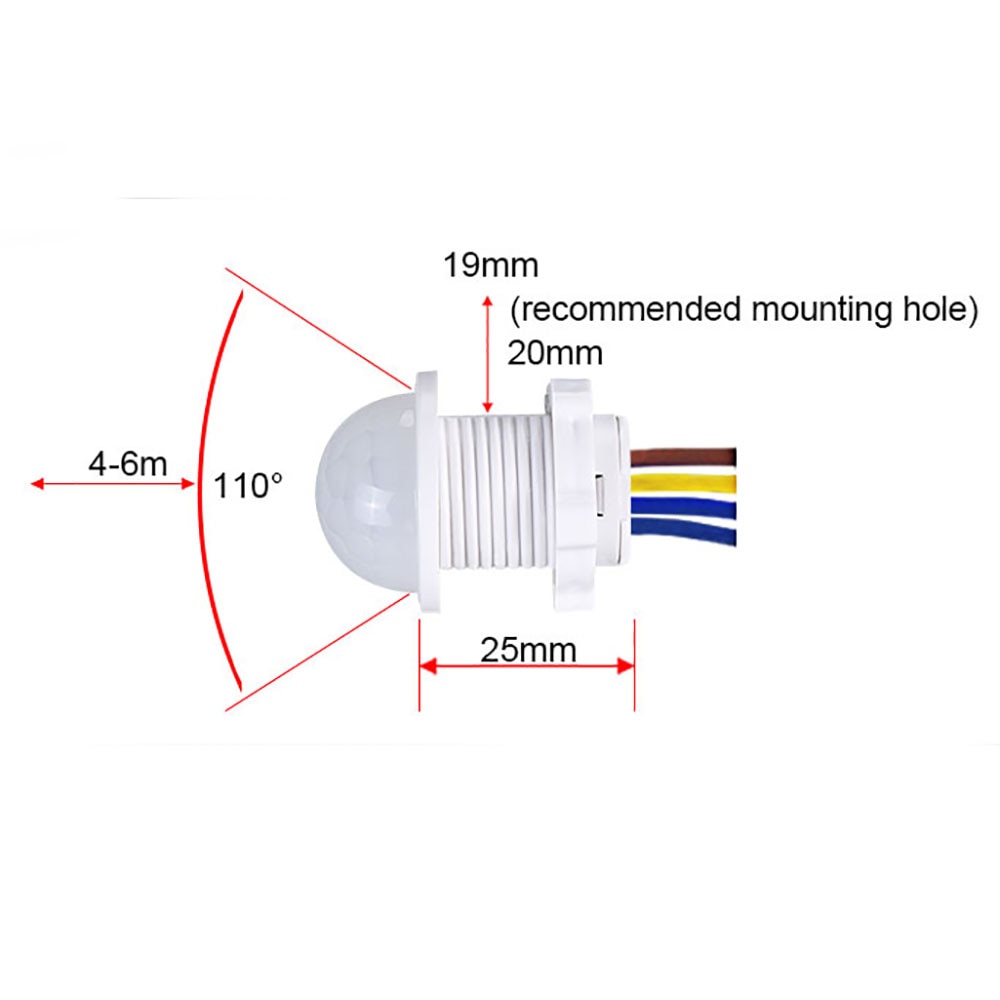 PIR Sensor Mini Closet Detector Smart Switch 110V 220V LED PIR Infrared Motion Sensor Detection Automatic Sensor Light Switch