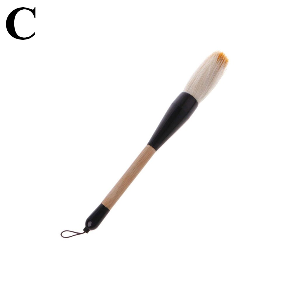 Kinesisk kalligrafi børste pen ged hår bambus aksel maling pensel kunst papirvarer oliemaleri pensel tegning forsyninger: C