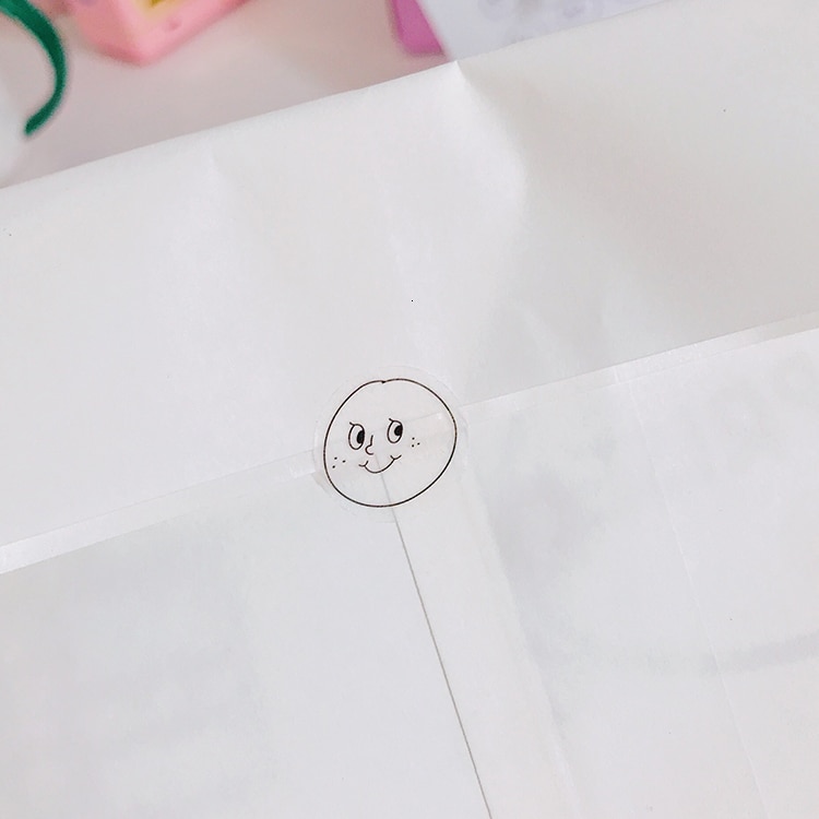 SIXONE Big Face Round Handbook Mood Sticker PVC Waterproof Sealing Paste Kawaii Notebook Computer Decorative stickers labels