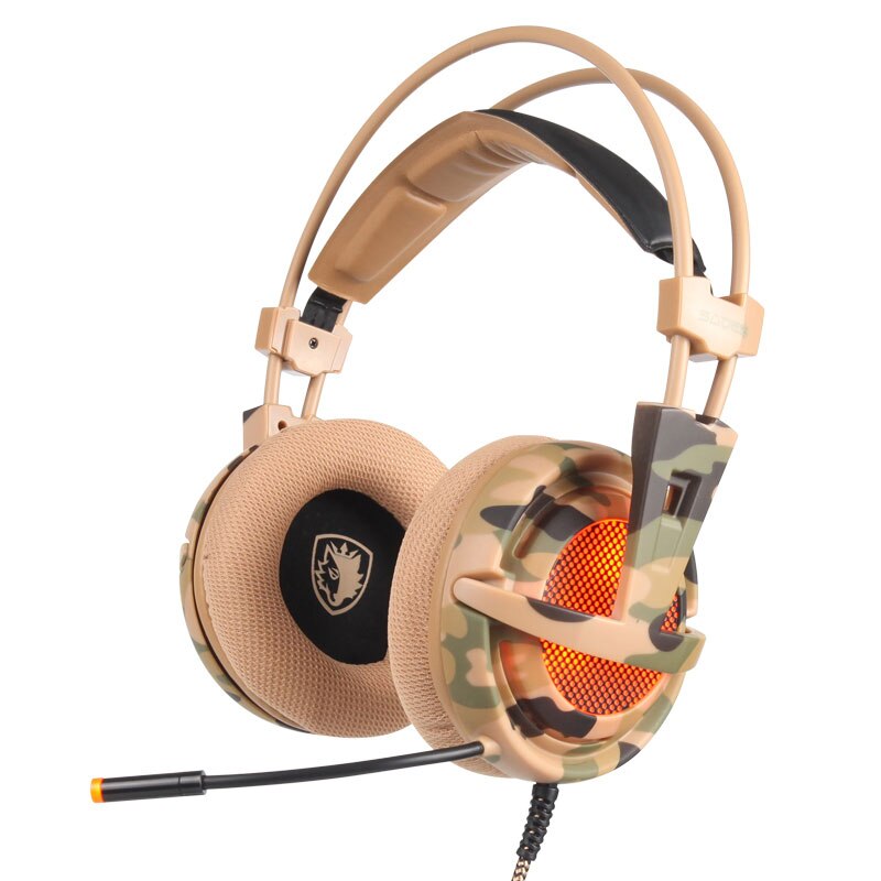 Sades A6 casque de jeu casque Gamer 7.1 Surround son stéréo écouteurs USB Microphone respiration lumière LED PC Gamer: MULTI