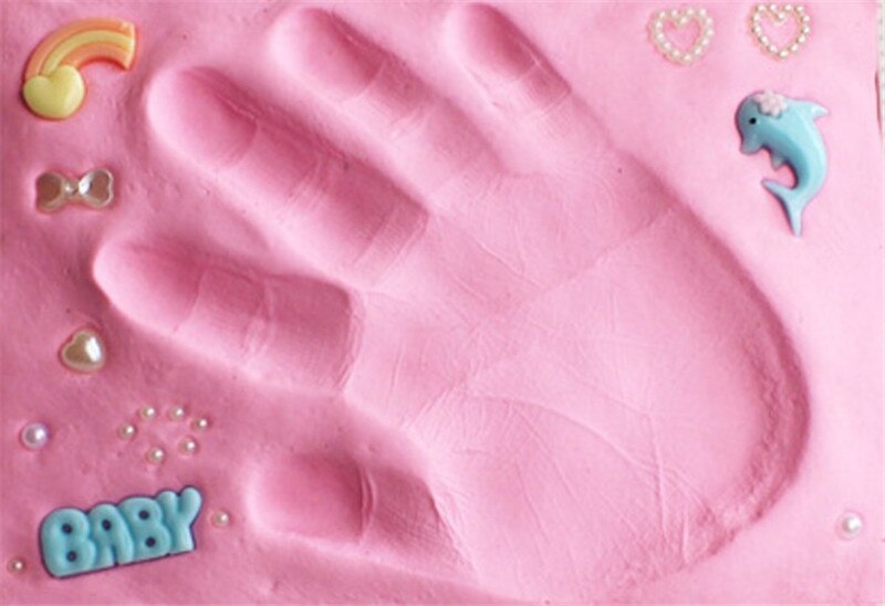 Baby Handafdruk Footprint Modder Veilig Pasgeboren Baby Souvenirs Hand Foot Print Diy Handafdruk Footprint Opdruk Kit Baby Zachte Klei Speelgoed