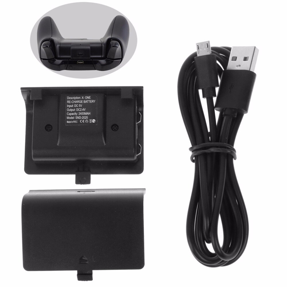NI-MH 2400MAHCharger Kit Oplaadbare Batterij + USB Kabel Voor Xbox Een