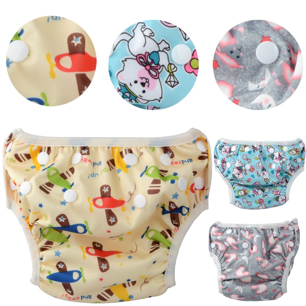 Summer Baby Swimwear Diaper Newborn Swim Trunks with Waterproof Infant Diaper Bag