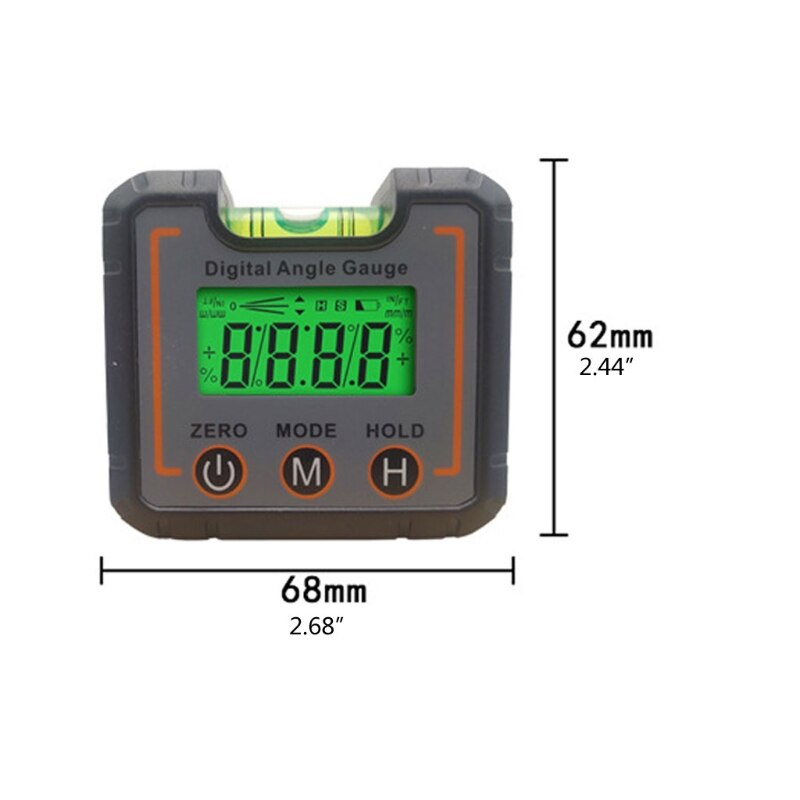 Digital Protractor Angle Gauge Finder Bevel Box Level Bubble Vial 360 Degree