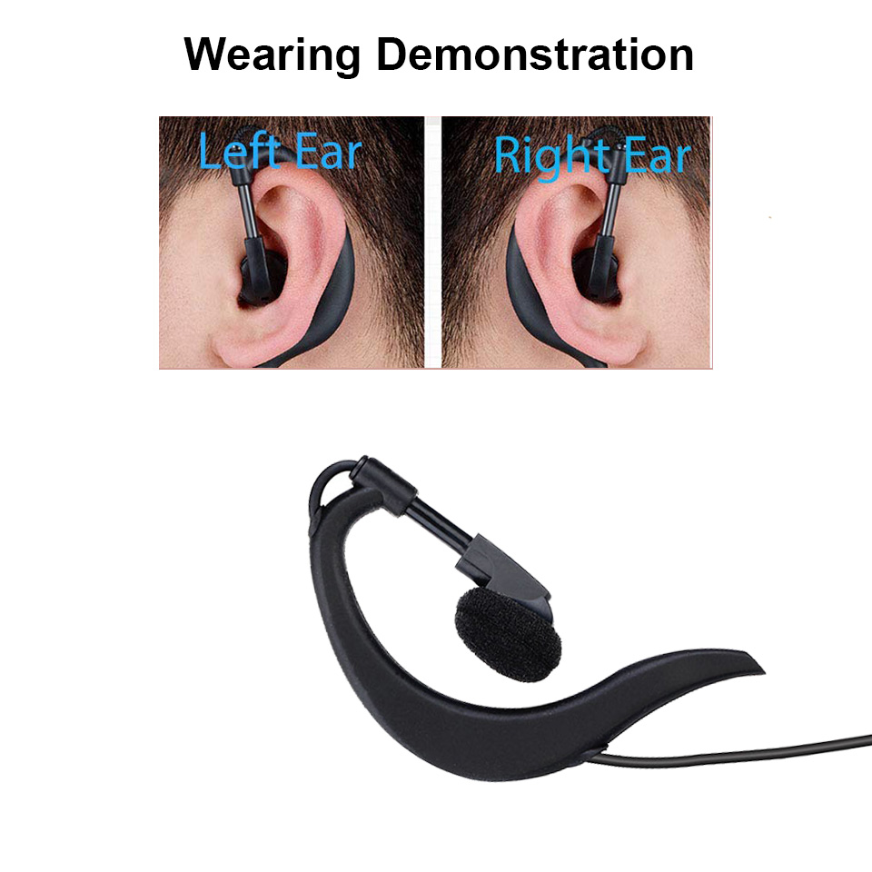 Motorhelm headset met PTT knop voor Kenwood TK portofoons - Dicht