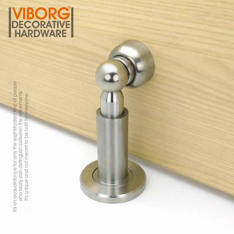 VIBORG Deluxe 304 Stainless Steel Casting Heavy Duty Adjustable Wall mounted Magnetic Magnet Door Stopper Door Stop Doorstop