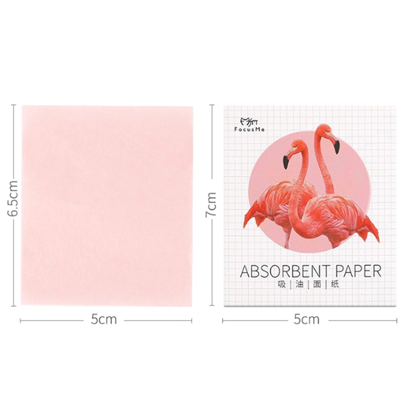 Paquete de 50 unidades de papel absorbente de aceite para limpieza Facial, herramientas de belleza, color azul, verde, rosa y morado