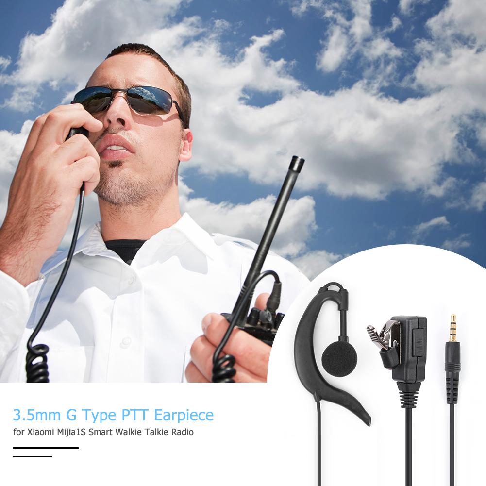 G-type øretelefon walkie talkie med ptt-funktion pu wire til hirse plus 1s walkie talkie