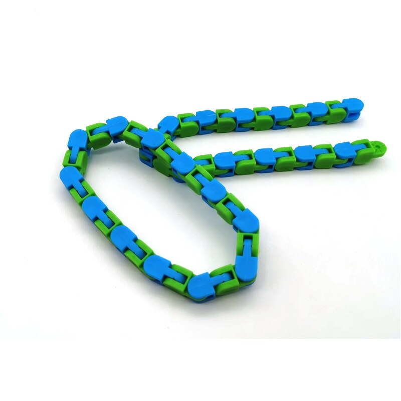 1Pc Kids Autisme Snake Puzzels Multicolor Wacky Tracks Snap En Klik Fidget Speelgoed Classic Sensory Speelgoed: F