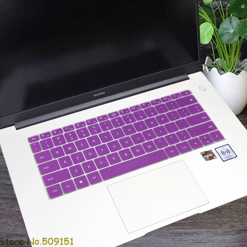 For Huawei Honor MagicBook 15 Laptop 15.6 inch Silicone Keyboard Skin Cover Protector MAGIC BOOK 15-inch: Purple