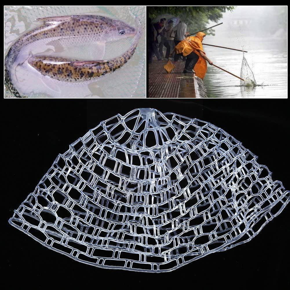 39 47 Inch Large Medium Replacement Net For Fly Fishing Rubber Landing Clear Net Large K7q2