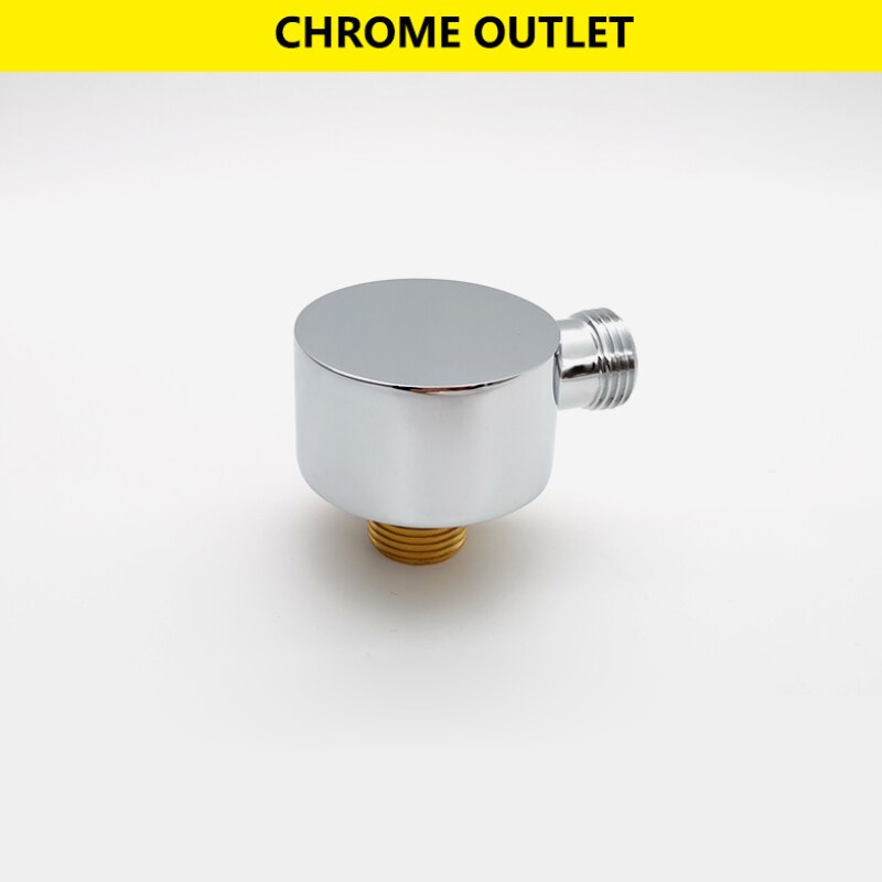 Shower Bar Set with Sliding Bar Solid Brass Outlet Connector 2 Functions Hand Shower 1.5m Hose Adjustable ABS Holder Matt Black: Outlet Chrome