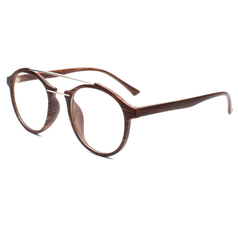 Gafas ópticas de madera para presbicia, montura de madera para presbicia, graduadas, para hombres y mujeres, de diseñadores, lentes transparentes NX: brwon