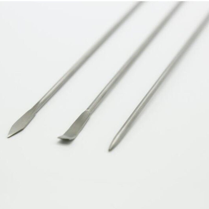 3 Pcs Lab Stainless Steel Micro Medicine Spoon Micro Sampling Scoop Spatula Scraper Set Laboratory Equipment