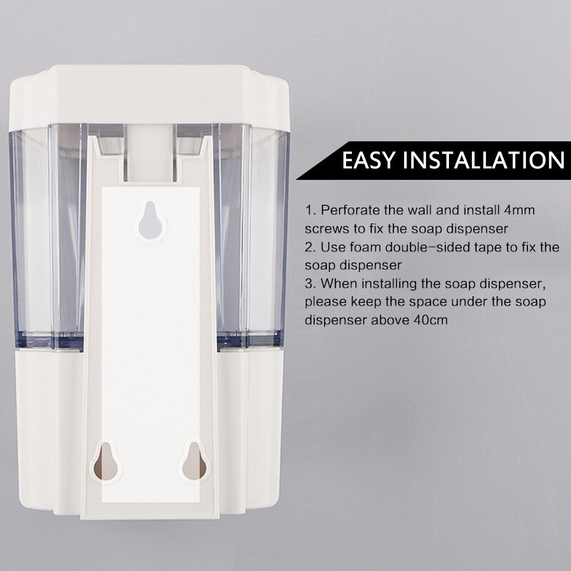 Wall Mounted 700ml Dual power Soap Dispenser Automatic IR Sensor Touchless Liquid Soap Dispensers