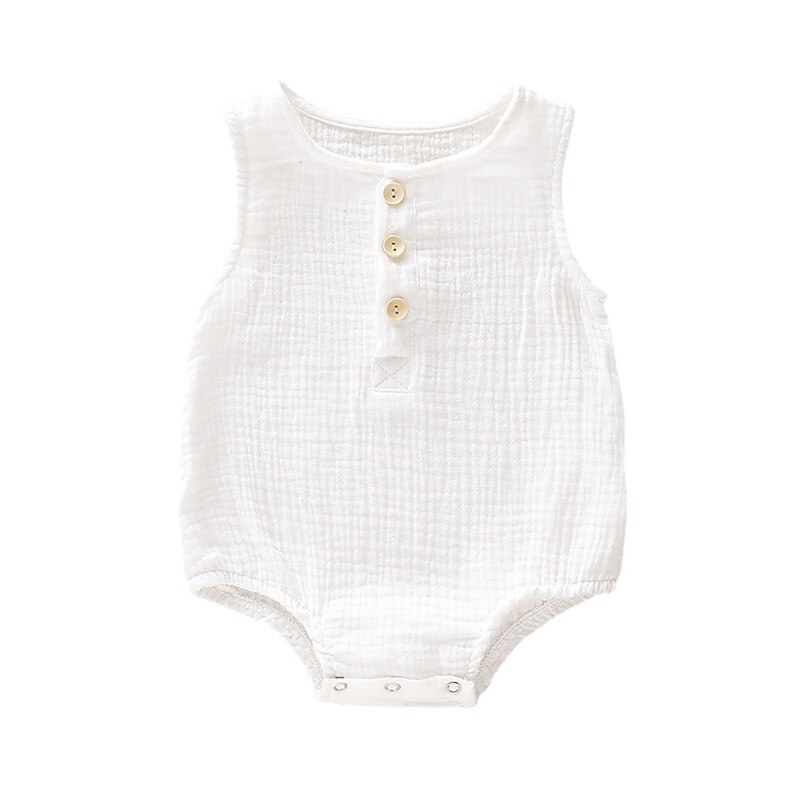 Monos sin mangas para bebé, niño y niña de algodón y lino para peleles, ropa de una sola pieza