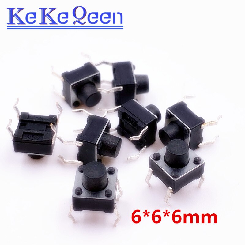 10pcs-100PCS Push Button Switches 6*6*6MM 6mm*6mm*6mm DIP-4 Tactile Switches Push Button Tact Switch 6x6x6mm Micro Switch