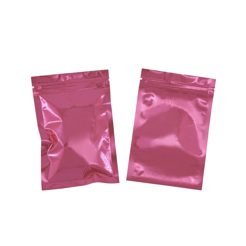 Bolsa de almacenamiento de aluminio antiestático, rosa, bolsas con cierre hermético, resellable, bolsa estática para accesorios electrónicos, paquete de bolsas, 100 Uds.