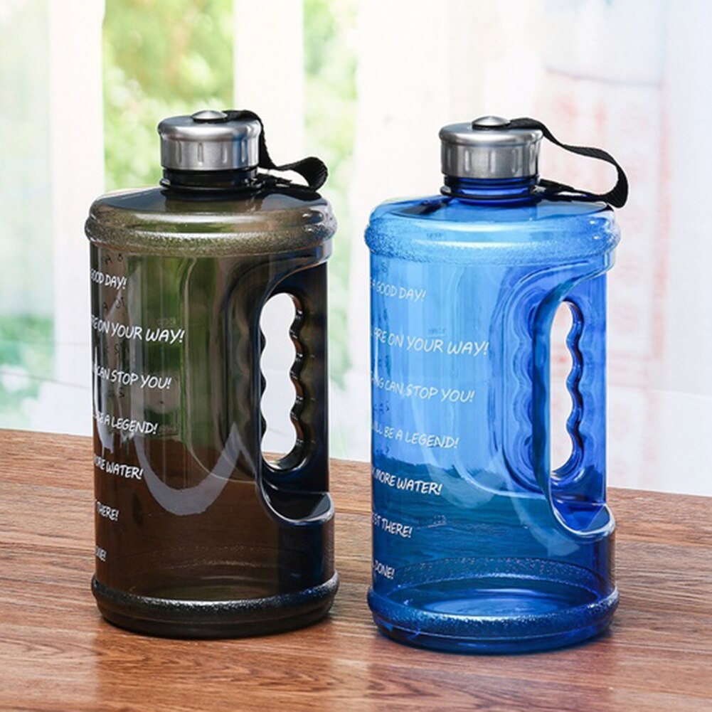 2.2l stor kapacitet klar stor gallon drikkevandflasker udendørs sport fitness vandreture drikke plast vandflaske kop