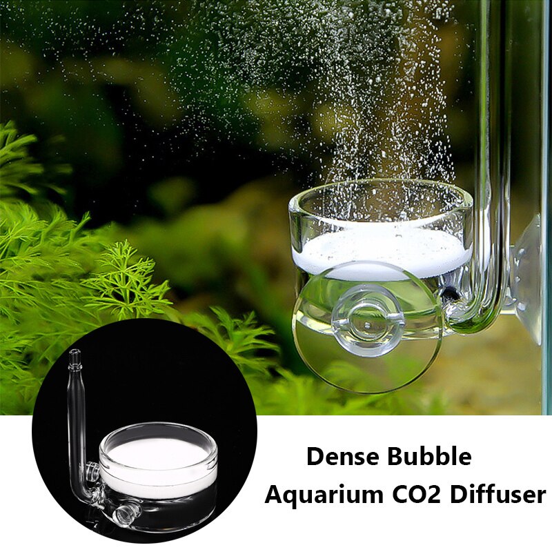 Akvarium  co2 diffusor akvarium glas akvatisk raffineri  co2 forstøver tæt boble vand planter tank forstøver sugekop med: 01