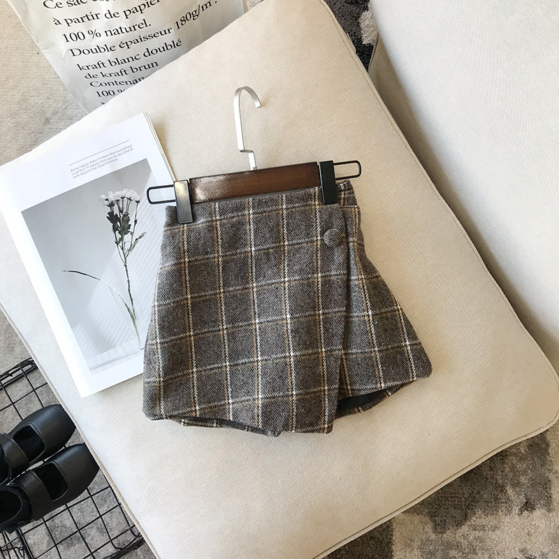 Lente Herfst Olde Baby Meisjes Plaid Rok Mode Elastische Taille Kinderen Shorts Kleding Kids Rokken Voor Meisjes Bebes 2- 7T: 3T