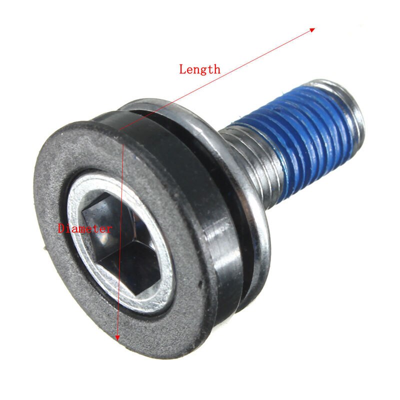 1 Pcs Cycle Bike Bicycle Bottom Bracket Axle Allen Key Crank Arm Bolts M8 Screw Crank Bolts