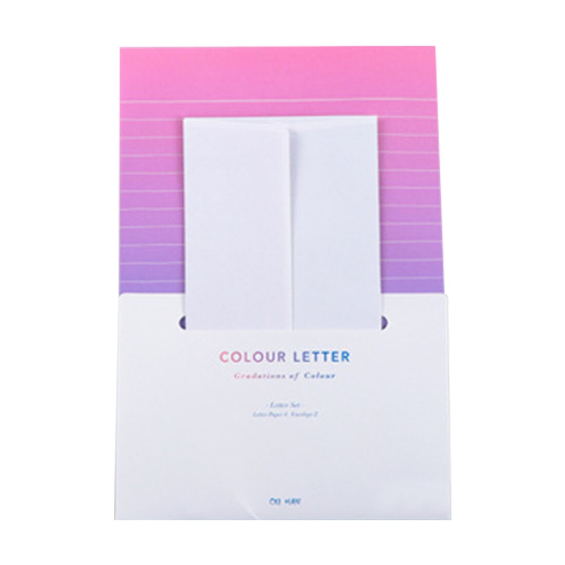 FangNymph Kawaii dégradé enveloppes mignon écriture papier ensemble de lettres pour enfants fournitures scolaires étudiant fournitures scolaires: pink
