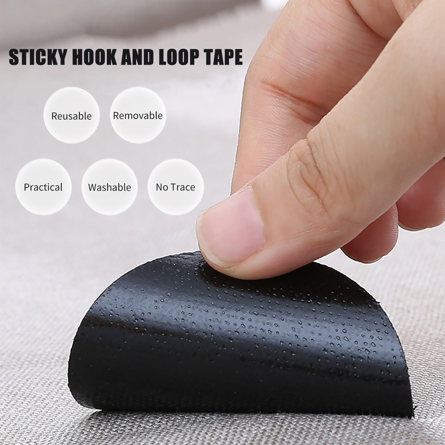 5 STUKS Anti Slip Effen Magic Sticker PVC Haak en Lus Tape Dubbelzijdig Sticky Terug Tape Zelfklevende Grijpende montage Tape