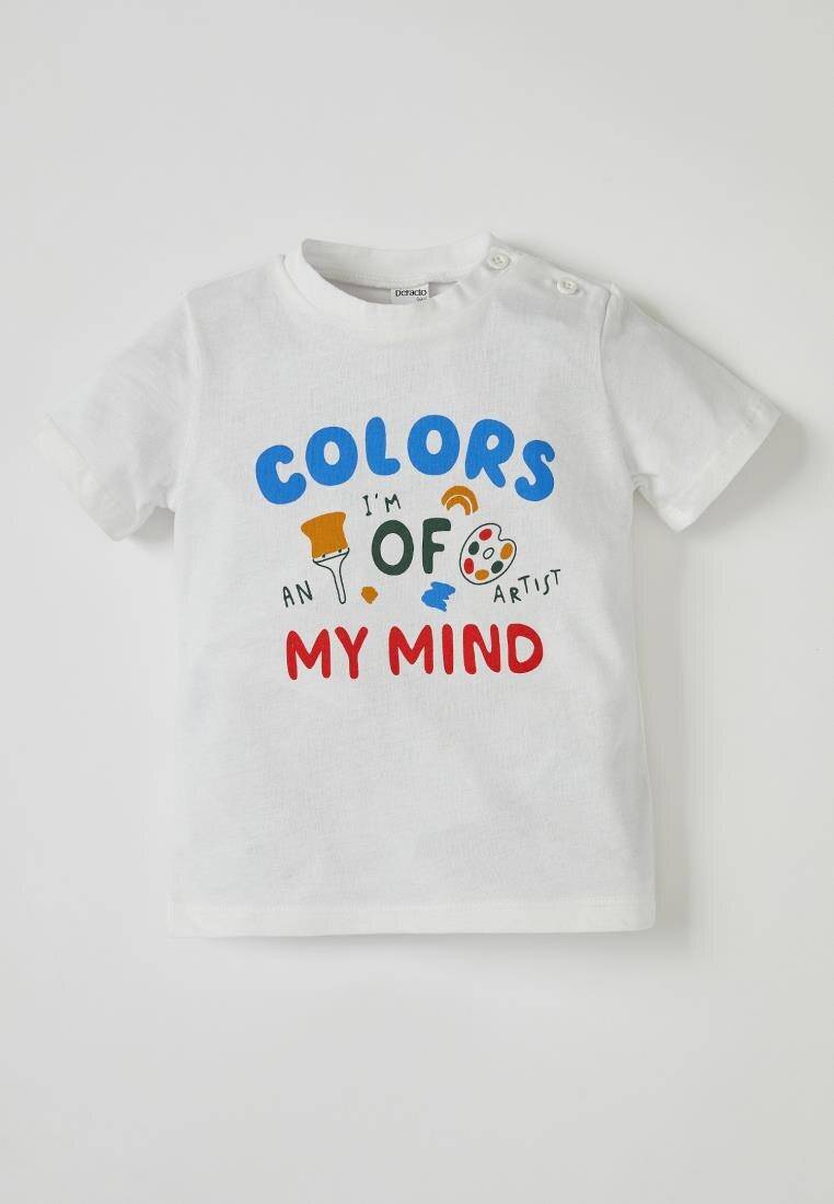 de facto Frühling BabyBoy Spitzen & Abschläge Baby Junge knapp Gedruckt T-Shirt Gestrickte -T8885A221SP