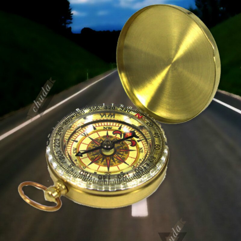 Genuine Refined Copper Compass G50 Pocket Watch Compass Exquisite Small Outdoor Multi-function with Luminous Compas