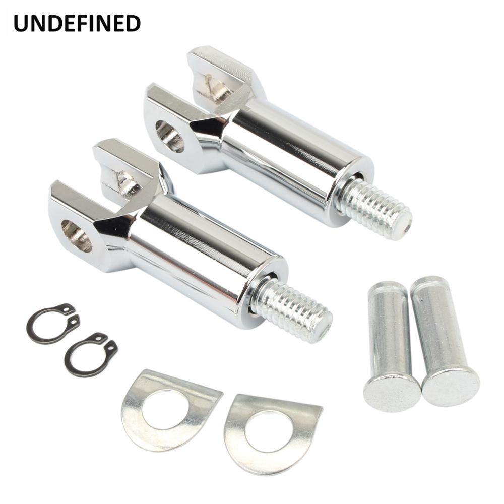 Motorcycle Chrome Foot Pegs Support Mount Rear Passenger Footpegs Clevis Kit For Harley Softail Fatboy FLSTF 2000-2006 2.25&#39;&#39;