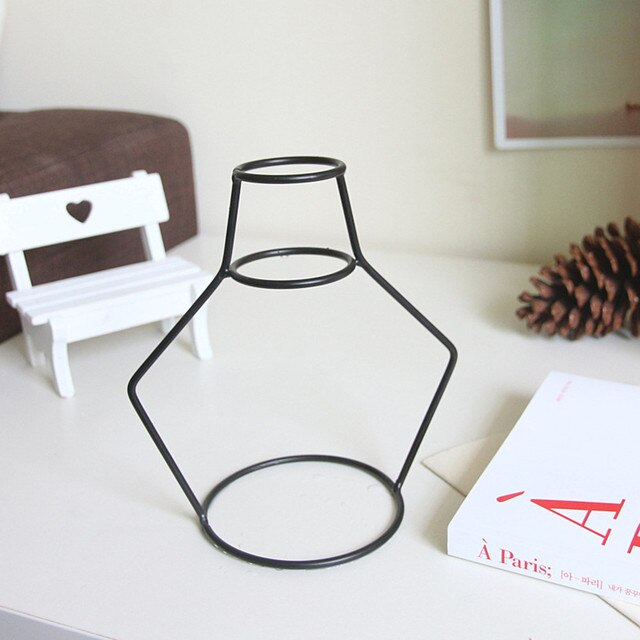 1 X support de Vase en fer forgé, Arrangement de fleurs en fil de fer, Simulation sèche et fraîche, support de fleurs en fer forgé, en Stock: G