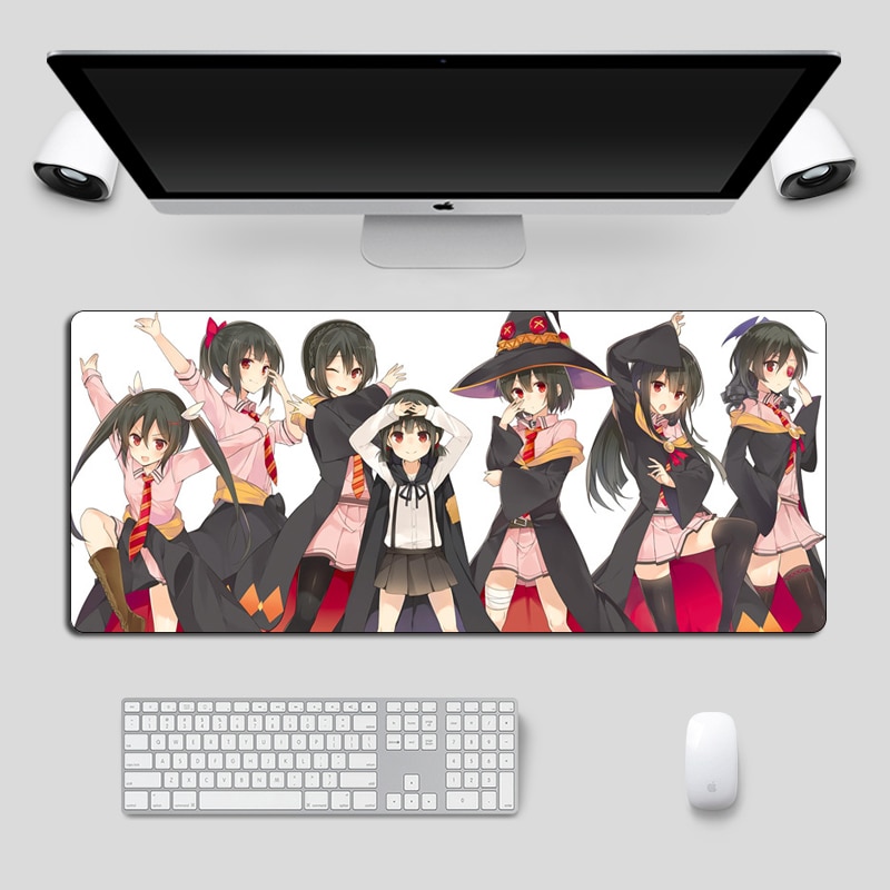 Large 70x30cm Japan Anime Konosuba Mouse Pad Laptop Desk Mouse Mat Locking Edge Rubber Computer Speed Gamer Gaming Mousepad